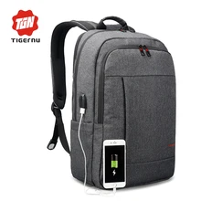 2017 tigernu anti-ladrón de carga usb 15.6 pulgadas portátil mochila mujer hombre mochila escolar mochila bolsa para hombres mochila