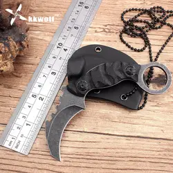 Kkwolf ручной работы Охота Karambit Ножи 58HRC K оболочка Counter Strike Борьба выживание тактический Ножи коготь кемпинг ножи Инструменты