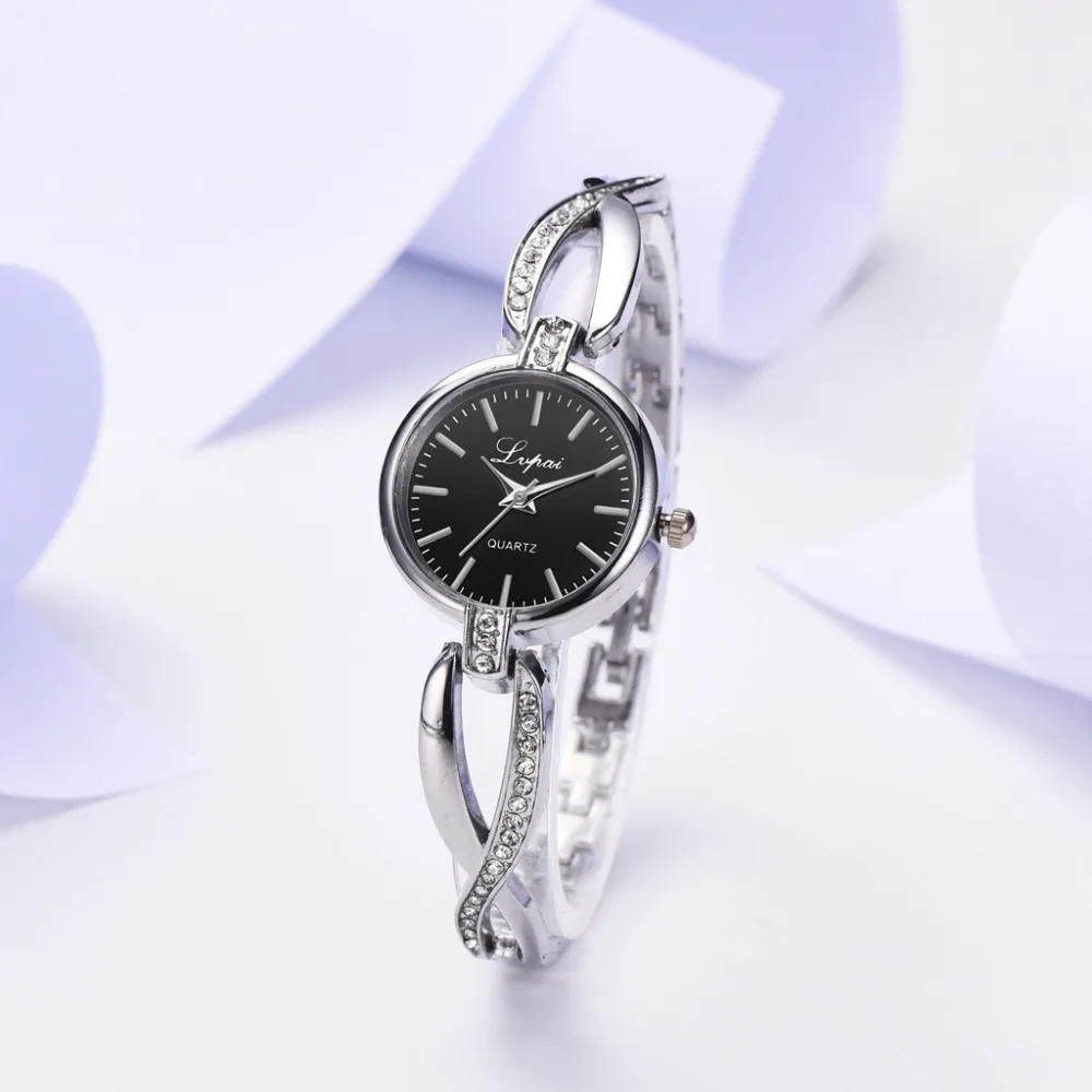 

Women Watch Luxury Brand Rhinestone Bracelet Watch Ladies Quartz WristWatch LVPAI Fashion Alloy Belt Clock Relogio Feminino 2019