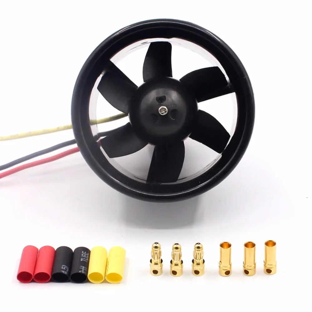 

55mm/64mm 6/5 EDF Ducted Fan with QF2611 3500KV/4500KV Brushless Motor for RC Drone Ducted F22128