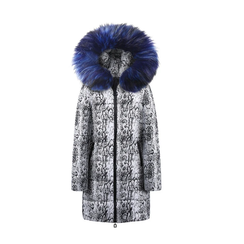 

2019 New Winter snake pattern womens winter jackets Women Coat Jacket Length Woman Parka Padded Female Oversize Coat Parka