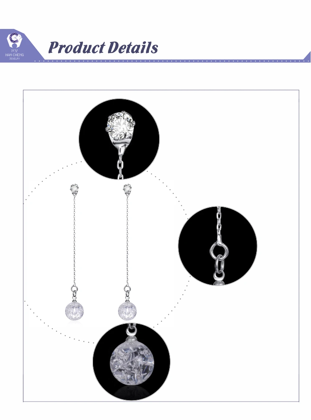 HanCheng модные серебряные круглые Висячие длинные серьги шарики акриловые Висячие серьги для женщин ювелирные изделия brincos bijoux