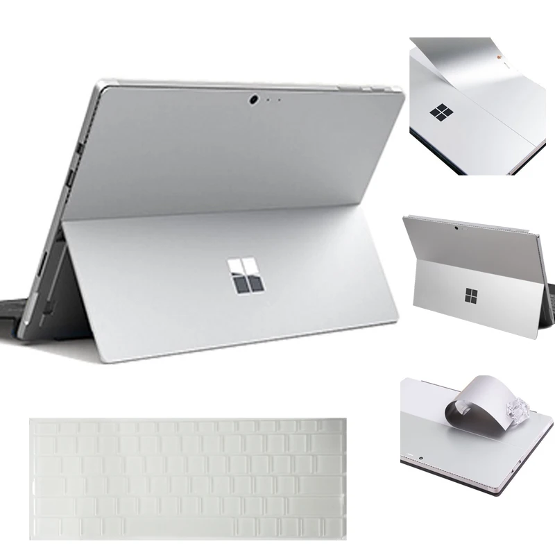 Серебряная наклейка для ноутбука Microsoft New Surface Pro без пузырьков от царапин съемные