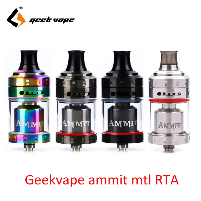 

Original Geekvape Ammit MTL RTA 3D Surround airflow 4ml vape tank single coil Leak-proof atomizer vs siren v2 berserker mtl RTA