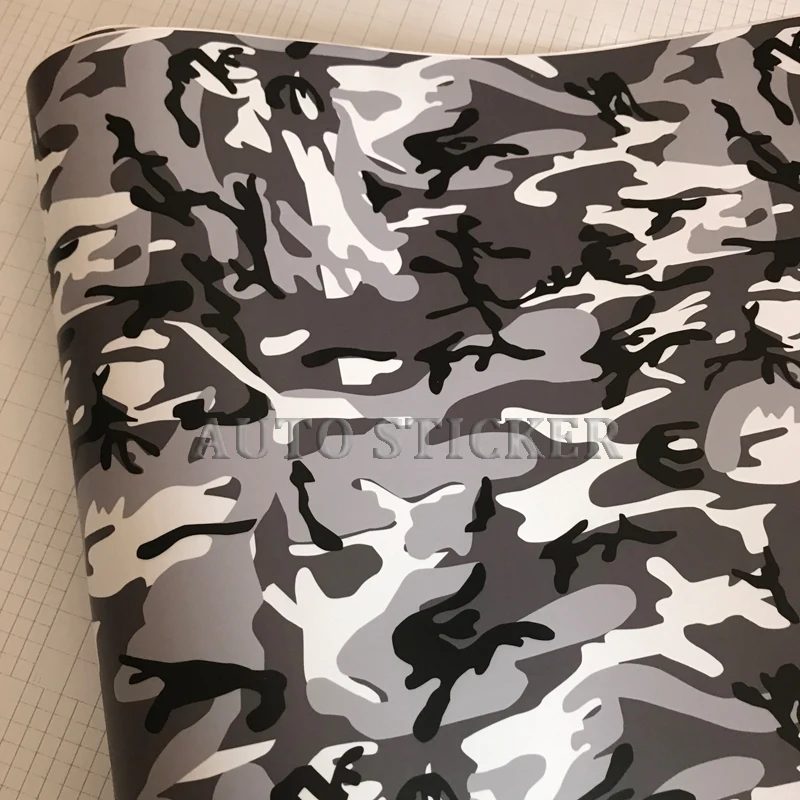 black white gray camo vinyl car wraps car sticker 3
