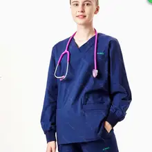 Медсестра форма с длинным рукавом медицинского скрабы женщин салон красоты Рабочая равномерной больнице стоматологическая клиника одежда