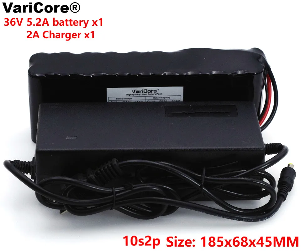 VariCore 36 V 5.2Ah 10S2P 18650 аккумуляторная батарея 5200 mAh, сменные велосипеды, Электромобиль 42 V Защита печатной платы