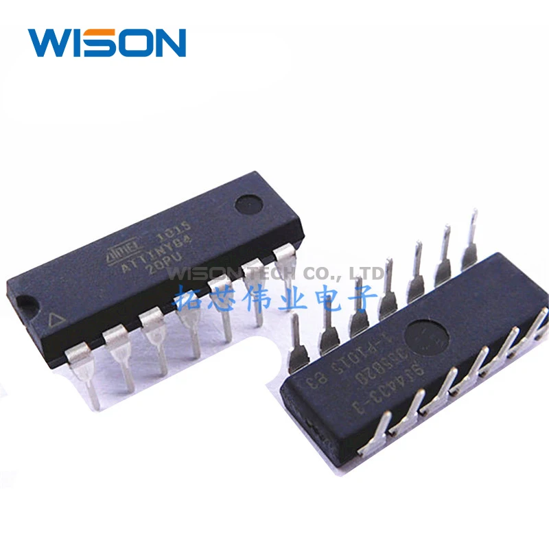 

5pcs/lot ATTINY84-20PU ATTINY84 ATTINY84-20 MCU 8BIT 8KB FLASH 14-DIP IC Best quality
