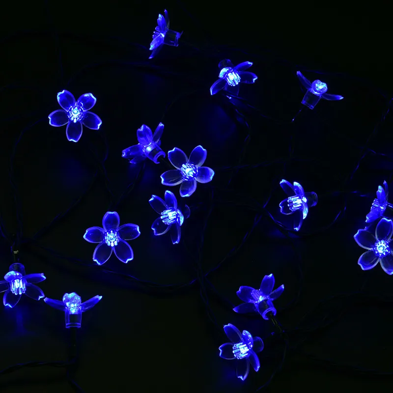 

Solar energy 20 led lamp string ce certification outdoor waterproof Christmas tree outdoor decorative cherry blossom lantern