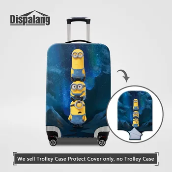 

Elastic Thick Cartoon Luggage Covers Despicable Me 2 Minions Suitcase Protective Covers For 18-30 Inch Case Travel Accessories