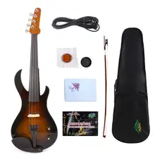 Yinfente электрическая Тихая скрипка 4/4 сладкий тон 6,35 Джек может подключить усилитель Бесплатный чехол+ лук# EV20