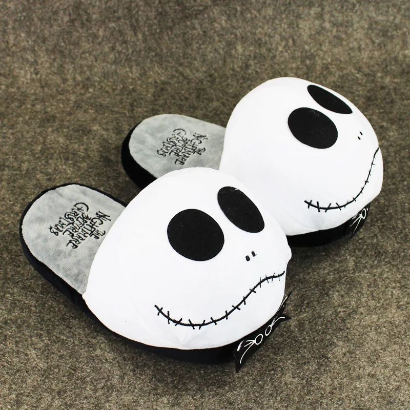 27cm New Arrival America Cartoon Cute The Nightmare Before Christmas Slipper Jack Plush Slipper Stuffed Shoes