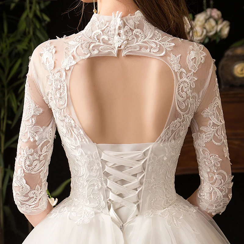 Красивое роскошное кружевное свадебное платье с вышивкой, халат De Mariee, большие размеры, бальное платье на заказ, свадебное платье, Vestido De Noiva 30