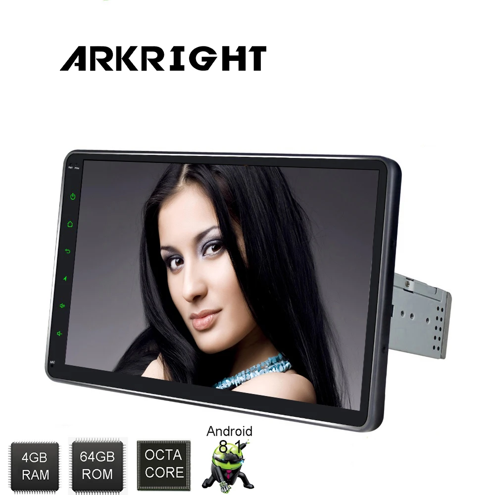 

10.1" Single Din Car Radio 4GB+64GB DSP Andriod 8.1 Octa Core GPS Navigation Z-Link Wifi Bluetooth Carplay Multimedia Player
