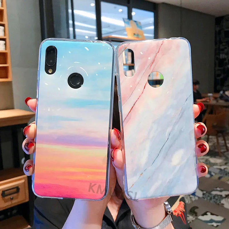 

for Xiaomi Mi 9 8 Lite Redmi Note 7 6 5 Pro Case Silicone Soft TPU Smooth Anti-knock Marble Case Cover for Xiaomi Mi9 MI8 Funda