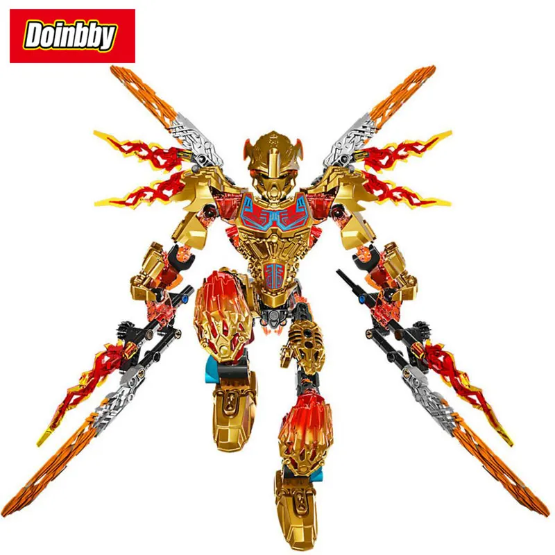 

Bionicle Tahu Uniter of Fire Biochemical Warrior 2 IN 1 KSZ 612-4 Building Block Compatible with Legoings Bionicle Toys
