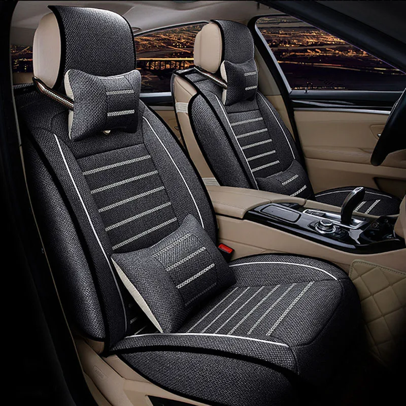 Льняные автомобильные чехлы для vw polo аксессуары passat b5 b6 b7 b8 golf 5 6 7