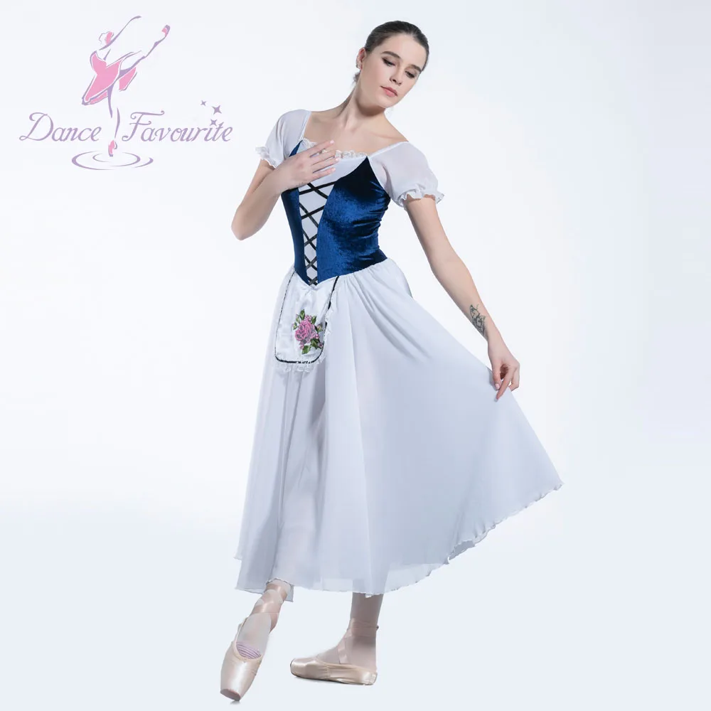 

White/ navy bodice long ballet tutu Girl & women Ballet Tutu Stage Performance Ballet Costume Dance Tutu Dance costumes