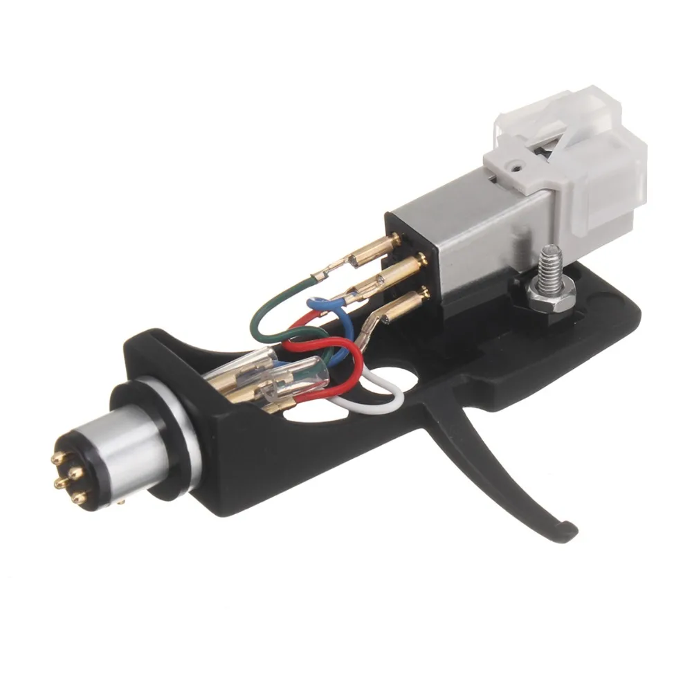 

LEORY 1Pcs Magnetic Cartridge Stylus With Turntable Headshell 4 Pin Contacts For Phonograph Turntable Gramophone LP Vinyl Needle