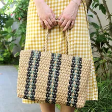 Stylish luxury handbags women bags designer Handmade Striped Pattern Handbag Novel Design Square Straw Woven Women Handbag Stylish luxury handbags women bags designer Handmade Striped Pattern Handbag Novel Design Square Straw Woven Women Handbag