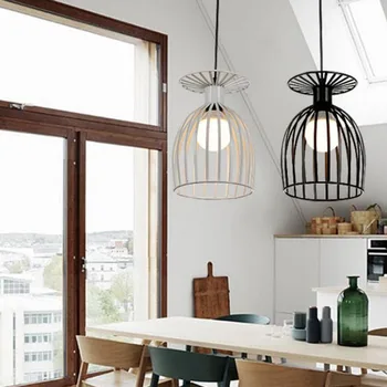 

1pcs Wine glass shape lampshade elegant pendant lampshade iron ceiling decoration black/white