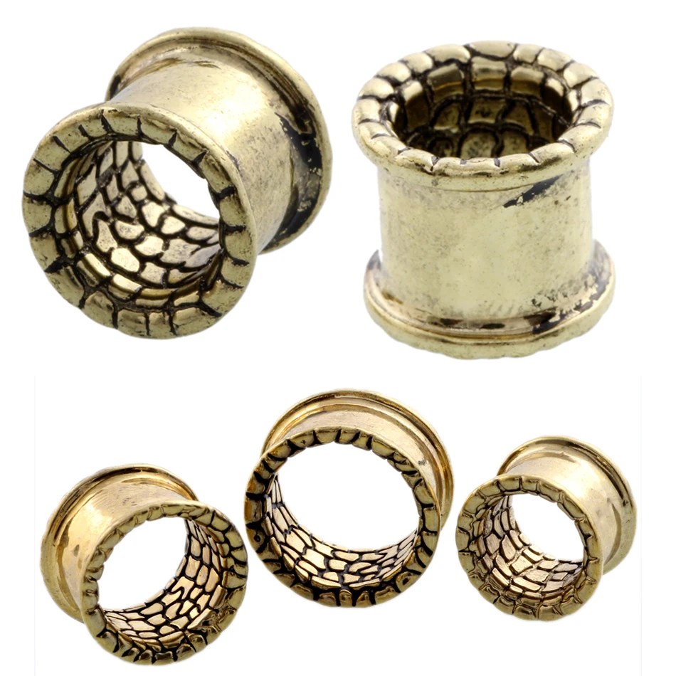 

SwanJo 1Pair Ear Expander Body Piercing Jewelry Copper Single Flare Flesh Tunnel Ear Orelha Plugs Ear Gauges Plugs 12mm-25mm