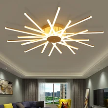 Living Room Bedroom Study Room Led Chandelier Surface Mounted Aluminum White Home Deco Ceiling Chandeliers Free Shipping