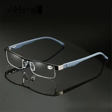 Ahora сплав очки для чтения для мужчин бизнес очки дальнозоркость очки по рецепту+ 1,0 1,5 2,0 2,5 3,0 3,5 4,0 4,5