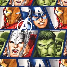 140*100 см Мстители одежда «Супергерои» Железный человек хлопок Вышивание Ткань DIY ручной работы Материал hometextile пэчворк для мешок кукла