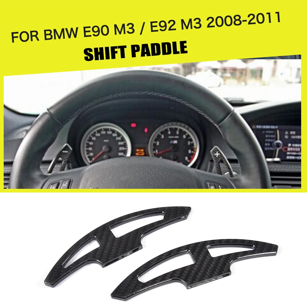 

Carbon Fiber Shift Paddles Car Steering Wheel Decoration Accessories for BMW 3 Series E90 E92 M3 2008-2011