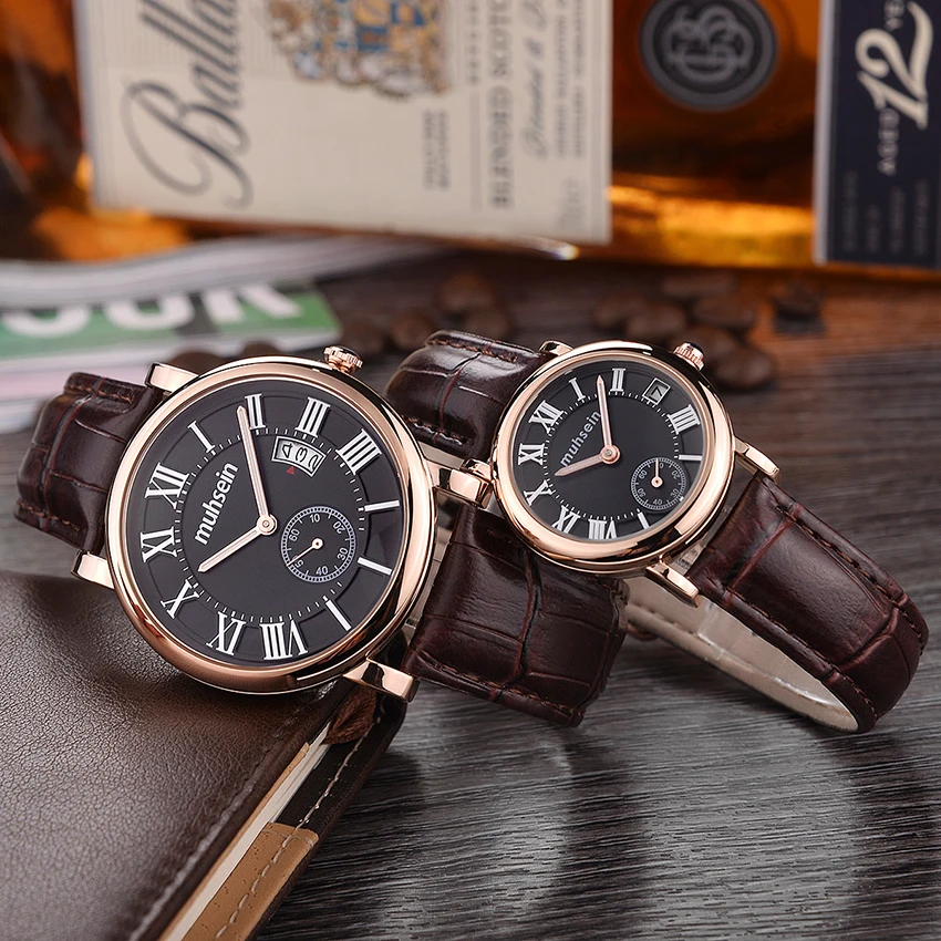 

Muhsein new casual ladies' and men's watch Simple waterproof stainless steel quartz watch