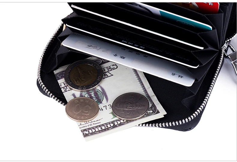 Lomelobo Lady Alligator Card Wallet Genuine Leather Girls Dual Zipper Coin Purse Women Card Holder Female Credit ID Cards Wallets HCL3257 Details (07)
