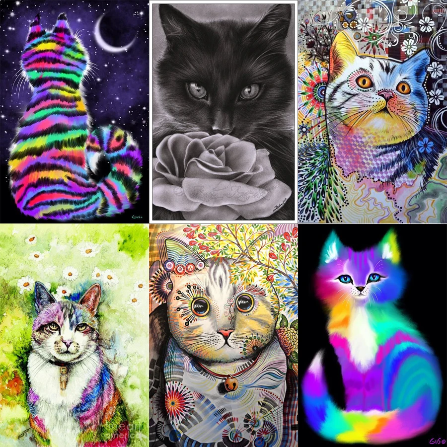 5D-Diy-Diamond-Painting-Animals-Horse-Cat-Color-Square-Diamond-Embroidery-Cross-Stitch-Kit-Diamond-Paint