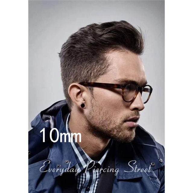 Online 3 14mm Round Men Earring Stainless Steel Small Ear Studs Image