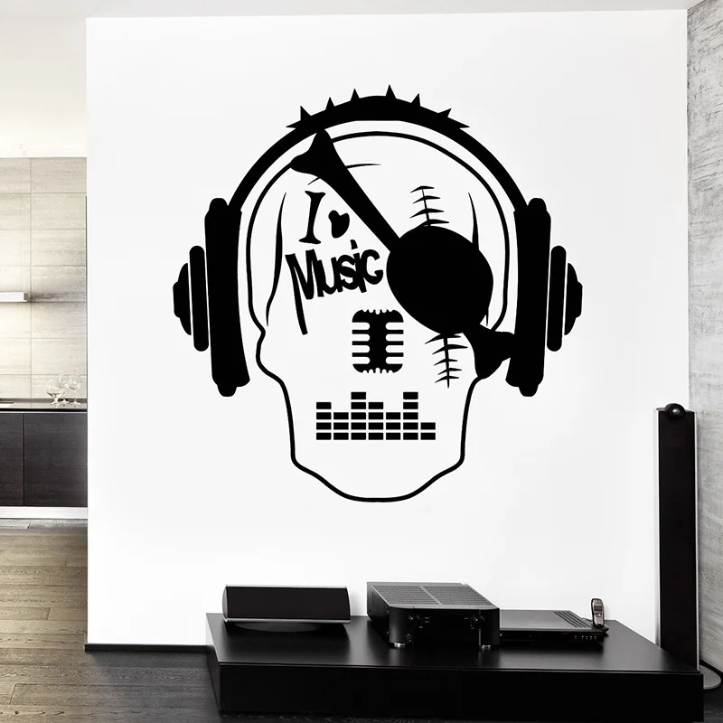 Music Note Wall Decals I Love Pirate Skull Sticker Art Mural Music Note Wall Decals I Love Pirate Skull Sticker Art Mural Room Decoration Video Children S Decor H106