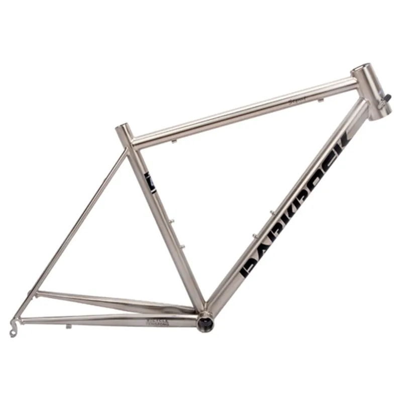 Top DARKROCK Sepat Road Bike frameset 700C CR-MO 4135 steel Heating Treated Carbon fork highway cycling Bicycle Classic Silver Frame 3
