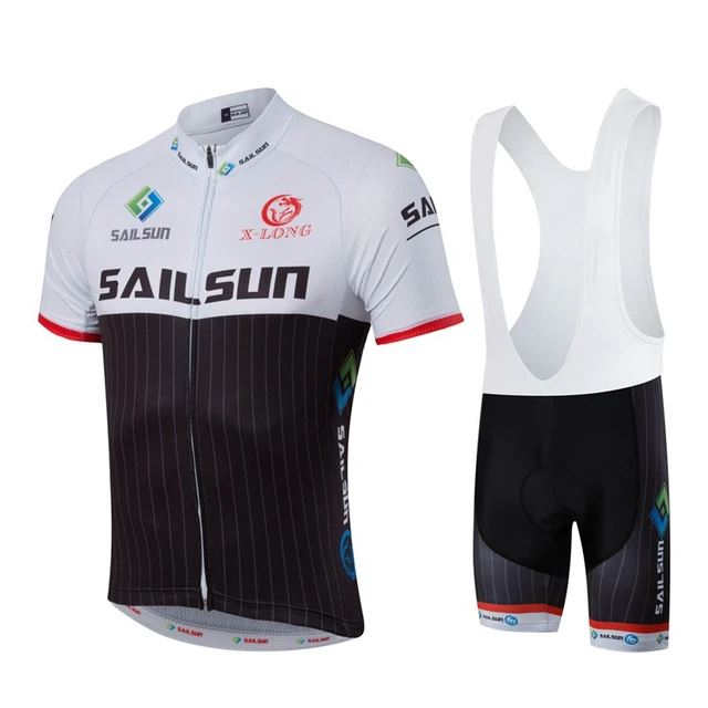 US $13.98 HOT SAIL SUN Men MTB Cycling Clothing bike Jersey Top or Bike Bib Shorts Black White Male Sports Pr