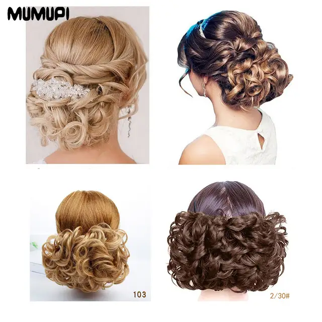 Online Shop Mumupi Elegant Woman Two Comb Synthetic Hair Clip In
