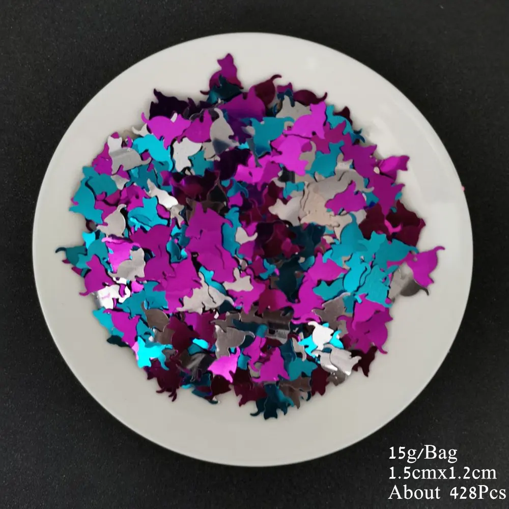 Confettis De Table En Forme De Chauve-souris - Lot De 100 - Noir - Neuf - Offre Spéciale