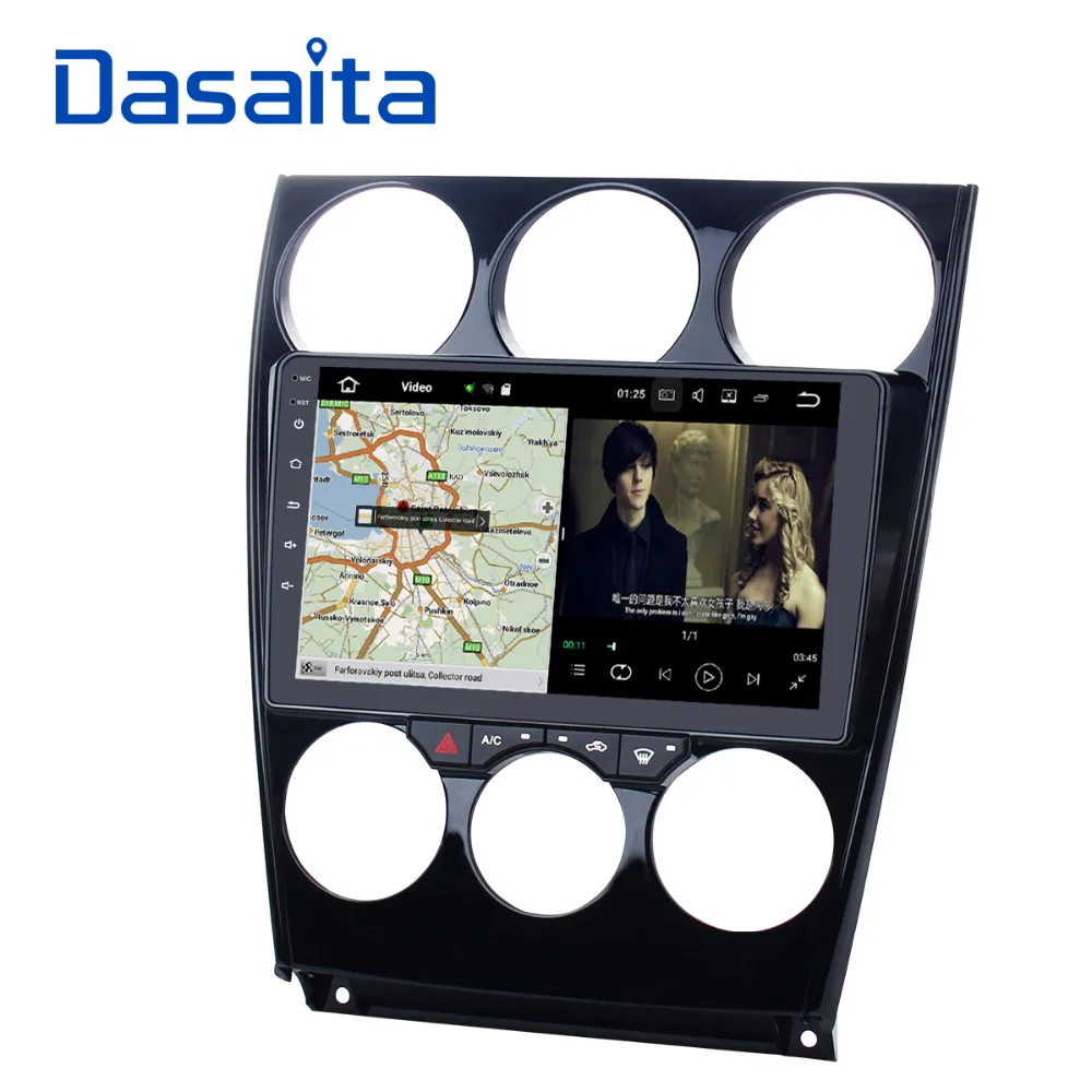 Sale Dasaita 9" Android 8.1 Car GPS Player Navi for Mazda6 Mazda 6 2006-2013 with 2G+16G Quad Core Stereo Autoradio Multimedia 4G ROM 2