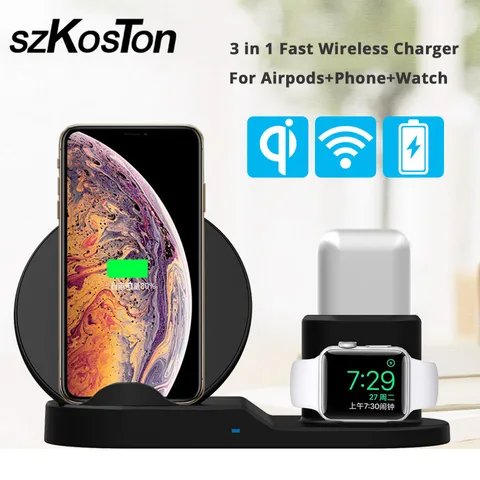 para a Apple Carregador sem Fio para Apple Relógio sem Fio Estação de Carregamento Doca para Iphone Série Relógio 4 Carregador Rápido x xs 7 1 2 3