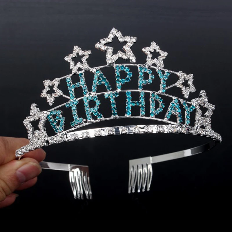 Happy Birthday Head Band Happy Birthday Girl Crown Tiara Metallic Ha