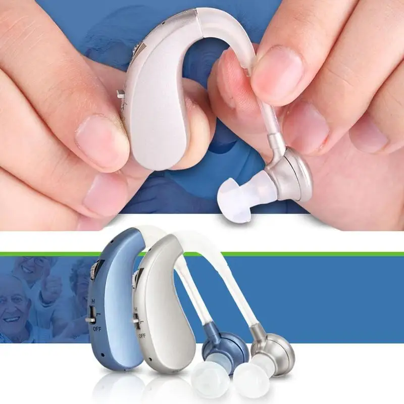 1Set Rechargeable Digital Hearing Aid Medical Silicone Sound Amplifiers Wireless Adjustable Ear Aids for Elderly Hearing Loss