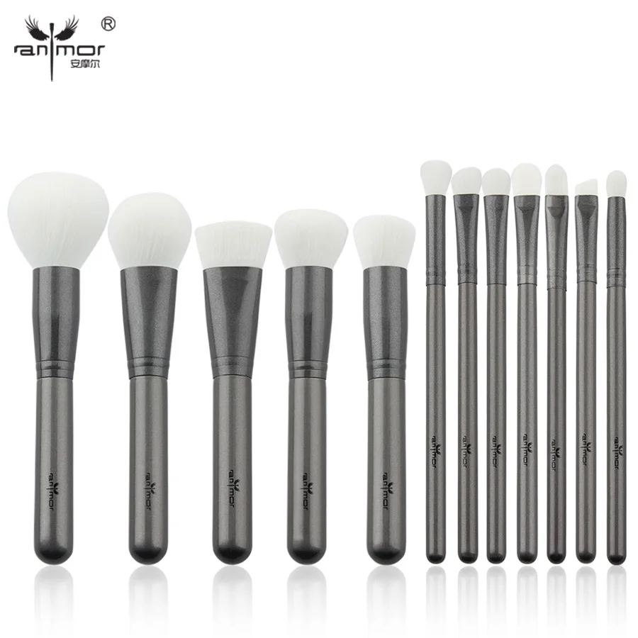 

Anmor Professional Makeup Brushes 12 pcs Synthetic Makeup Up Brushes Soft Powder foundation Eyeshadow Eyeliner Eyebrow Kit