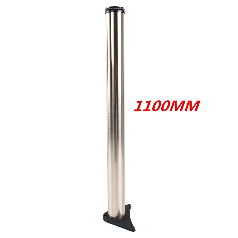 1Pcs Chrome Furniture Adjustable Cabinet Chair Table Leg Feet Round Stand 1100MM