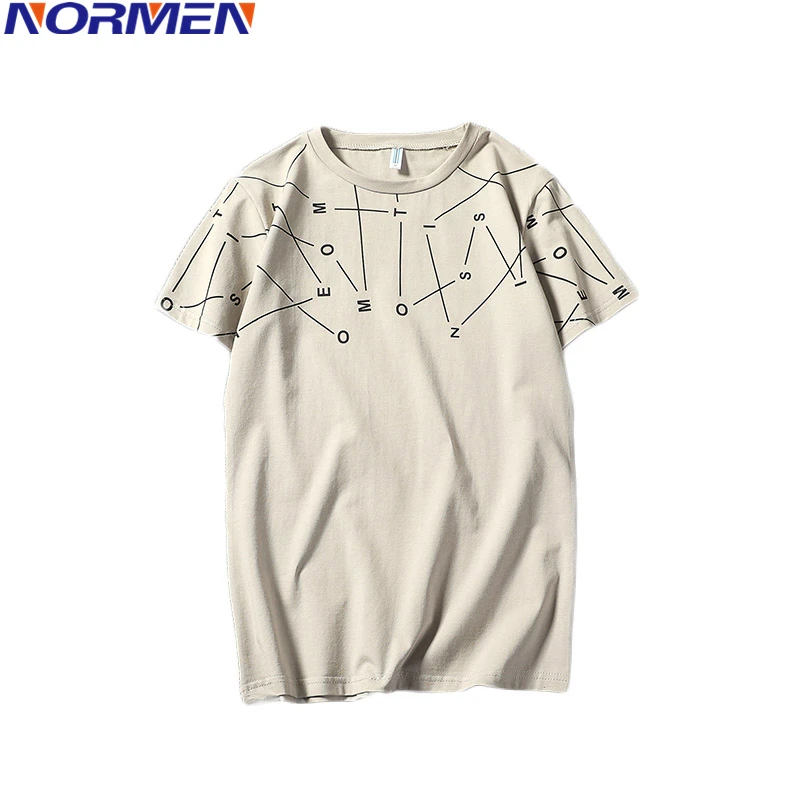 Ни Для мужчин Мужская мода Slim Fit футболки хлопок короткий рукав шею Повседневное