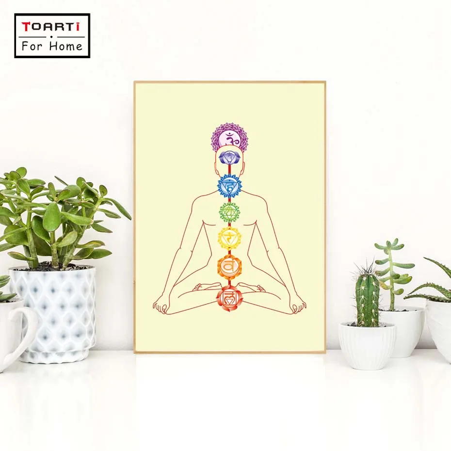 

Color Meditation Wall Art Painting Yoga Om Meditation Picture Canvas Painting Home Decoration For Living Room