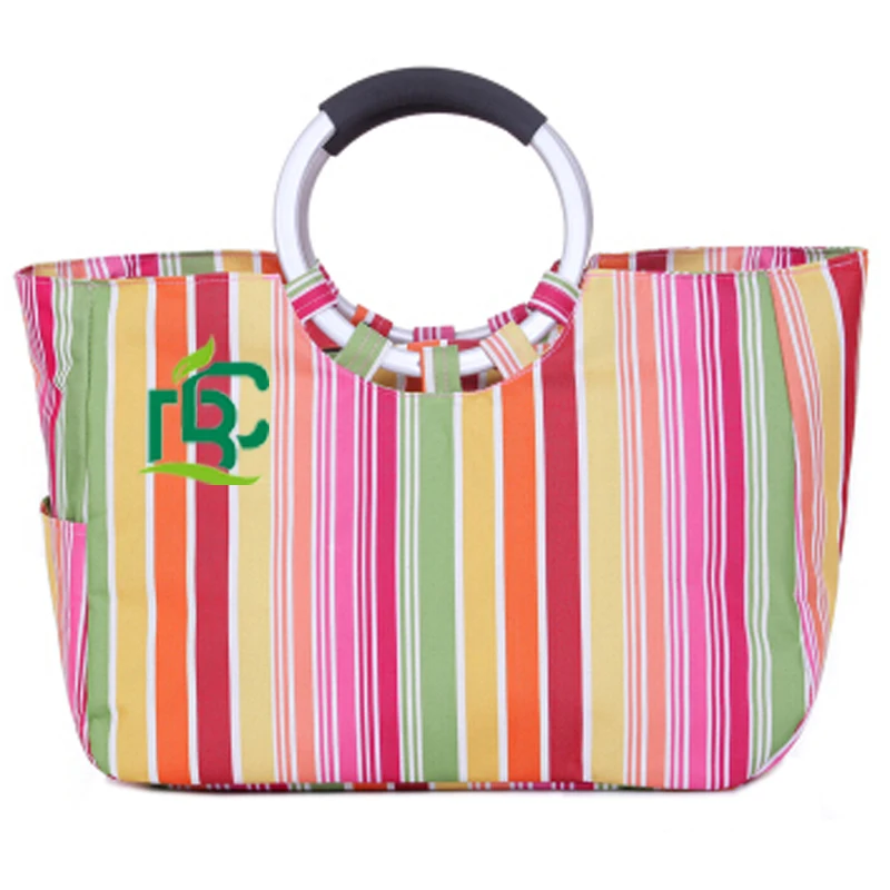 High End Shopping Bags tote Foldable Bag Food Drinks Shiny Colors