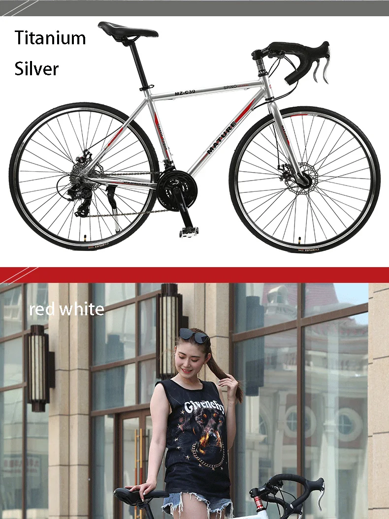 Top Aluminum alloy road bicycle, variable speed, disc brake 700C  jinmaizhuo 8