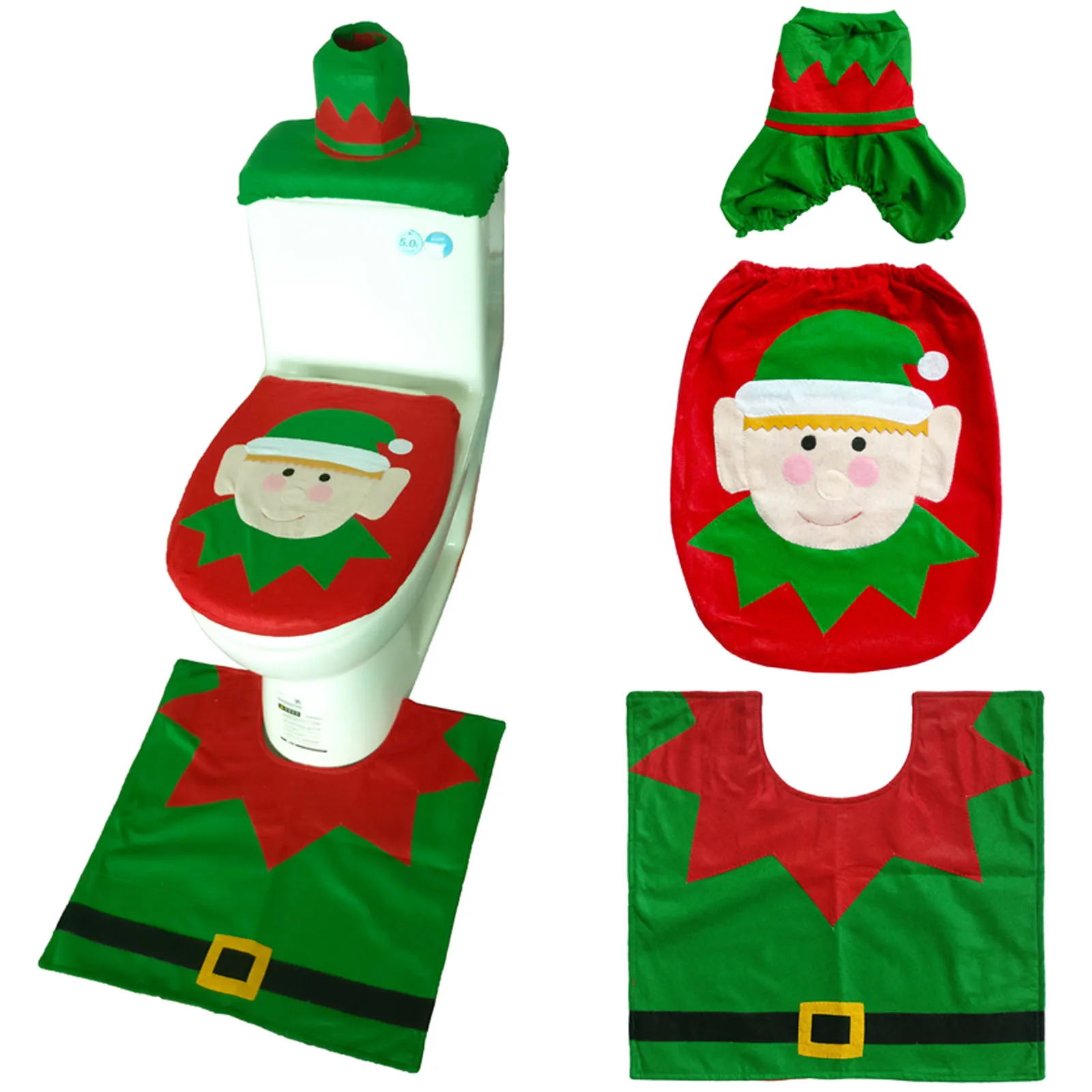 Buy 3pcs/set Merry Christmas Toilet Seat Cover Snowman